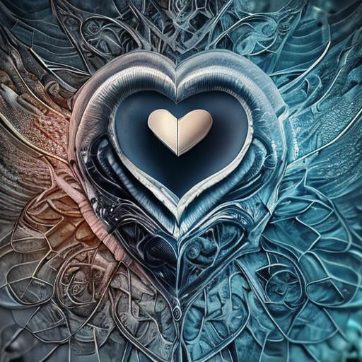 Prompt: perfectly drawn digital illustration of broken heart, heart shaped, closeup, highly detailed, dynamic, cinematic, professional, vivid color, animated, background metal, background highly detailed 3d 
 