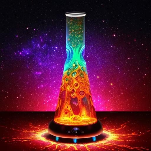 Prompt: The universe in a lava lamp, liquid, fractals, detailed, metal maze, bright colors, lava lamp, space, galaxy, glitter, lava lamp