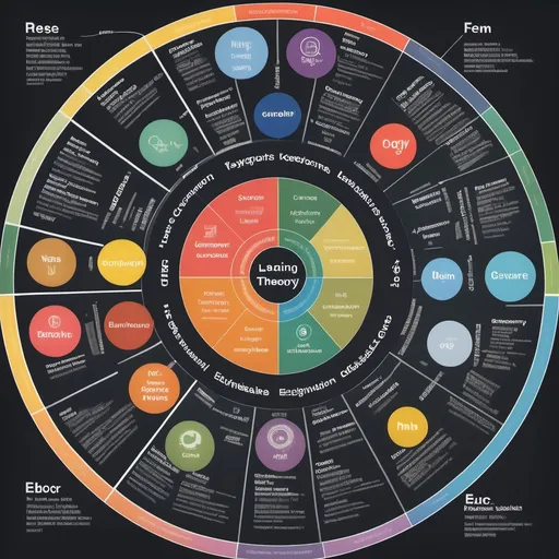 Prompt: a poster with a bunch of different keywords and terminology in it that are labeled in different colors and shapes, including a centre circle with the elements of film theory. the language is english and the spelling should be european