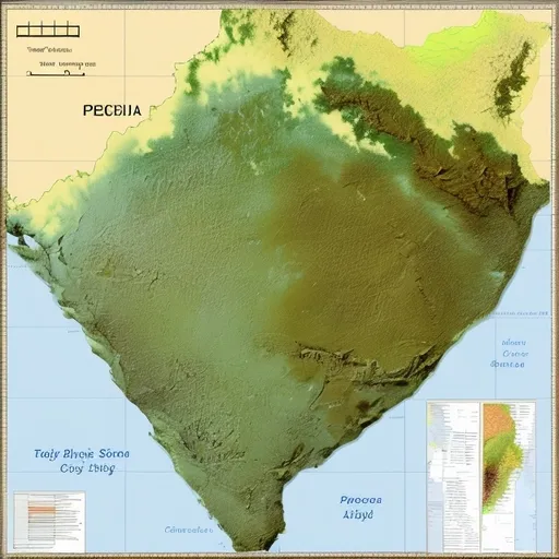 Prompt: Create a map of Papua showing soil types, the following nations: telangana 5%, Indonesia 95%.