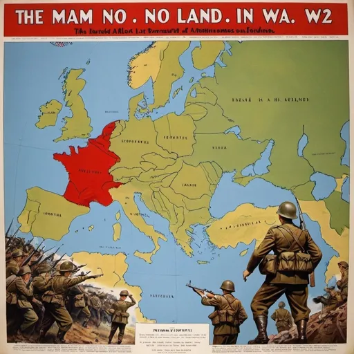 Prompt: The no man land in ww2
