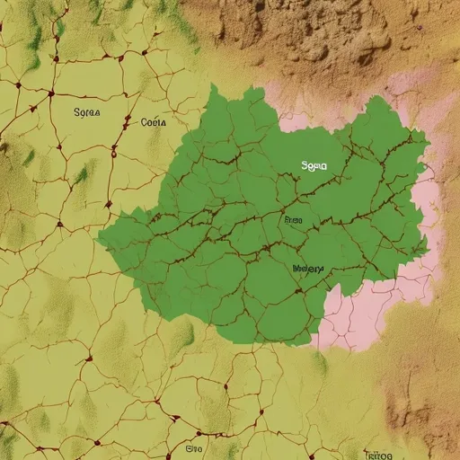 Prompt: Create a map of No,telangana City, telangana showing soil types 