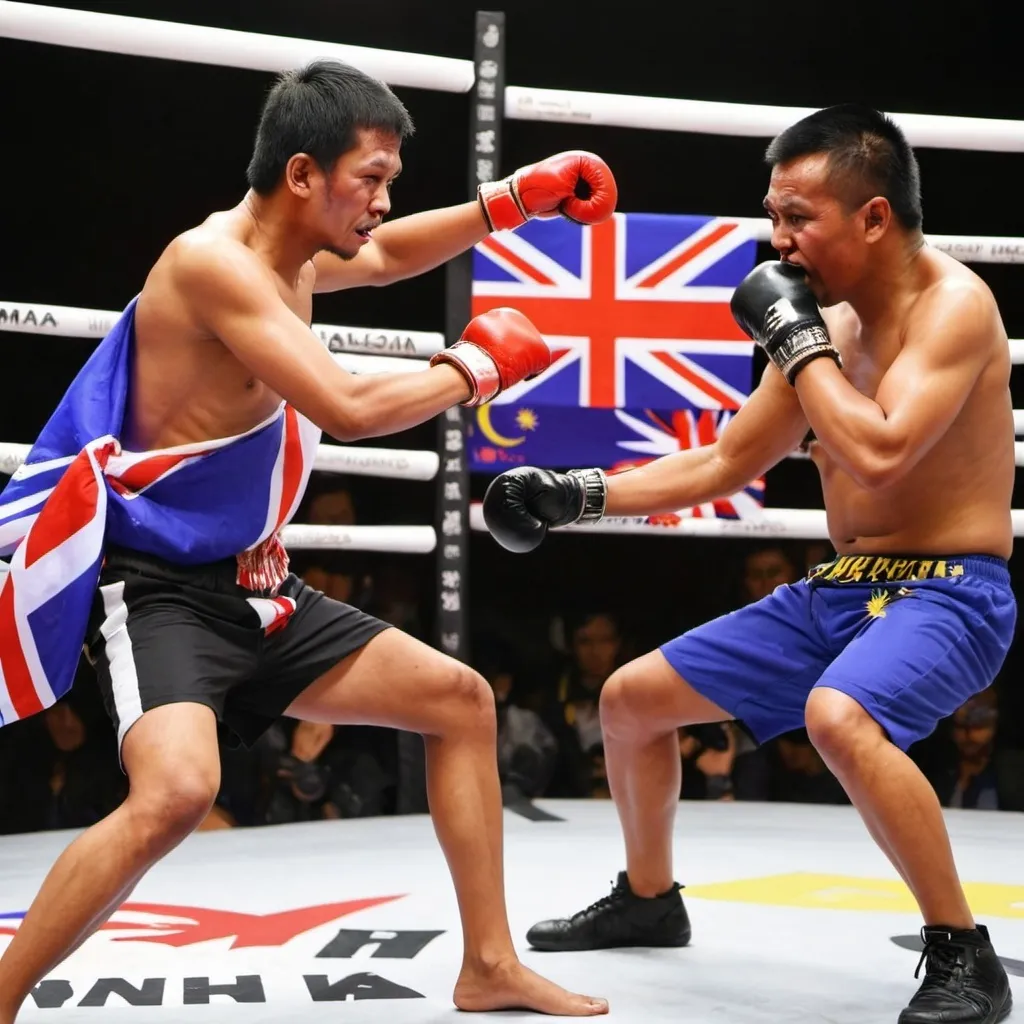 Prompt: Malaysia fighting UK