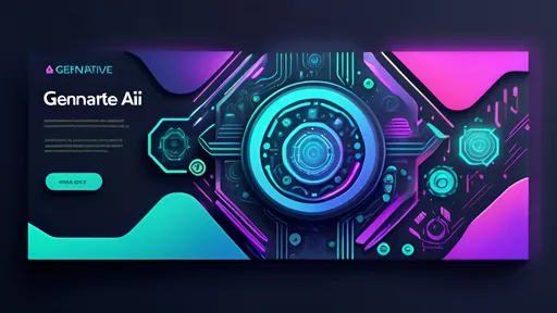 Prompt: Generative AI Apps on GPUs banner, sleek and modern design, digital technology theme, vivid colors, cyberpunk aesthetic, dynamic patterns representing data flow, LED-like lighting effects, ultra-detailed, high-definition, futuristic visual representation, harmonious blend of organic and inorganic shapes, conveying innovation and advancement in AI technology, captivating visual style to attract attention and illuminate the power of generative applications.
