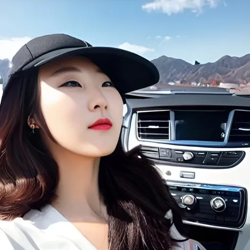 Prompt: korean women selfie dashcam
