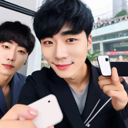 Prompt: korean man selfie idol