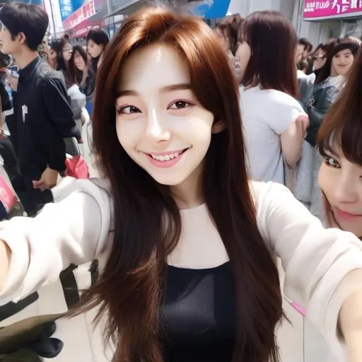 Prompt: korean woman selfie idol