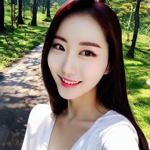 Prompt: beautiful korean woman selfie