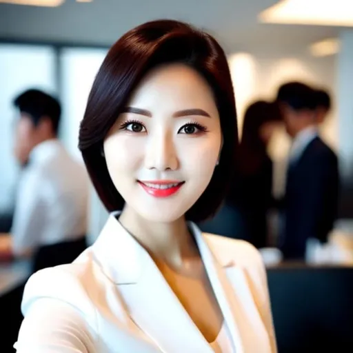 Prompt: korean businesswoman selfie