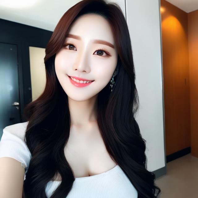 Prompt: beautiful korean woman selfie kpop idol