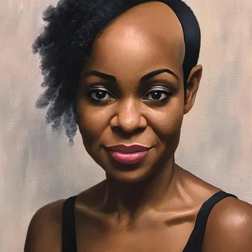 Prompt: bald black woman