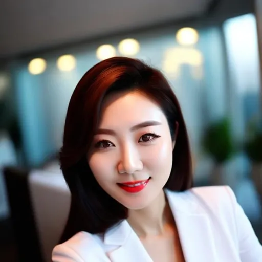 Prompt: korean businesswoman selfie