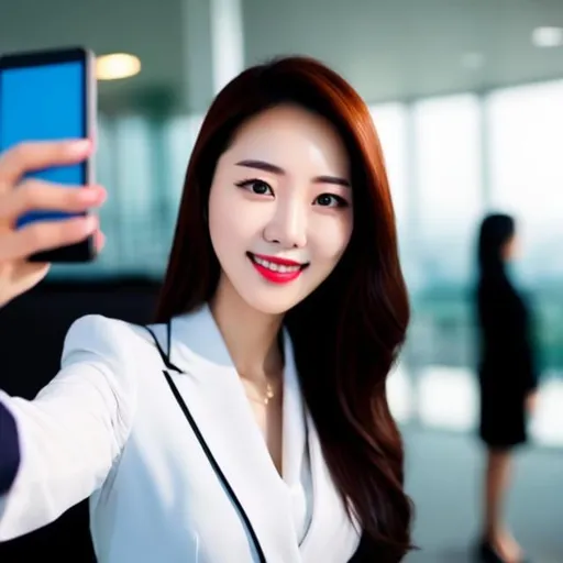 Prompt: korean businesswoman selfie