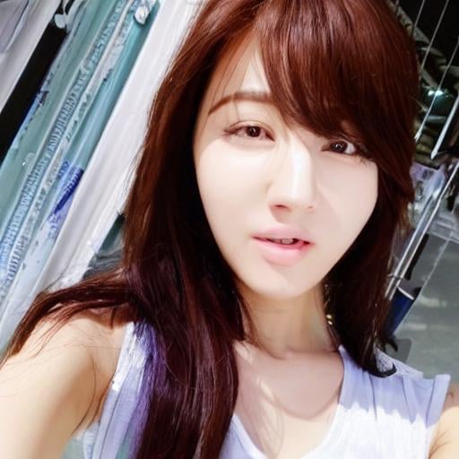 Prompt: selfie of beautiful female Korean idol
