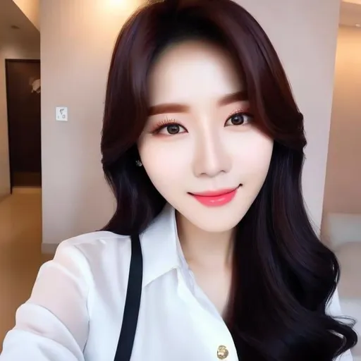 Prompt: beautiful korean woman selfie kpop idol