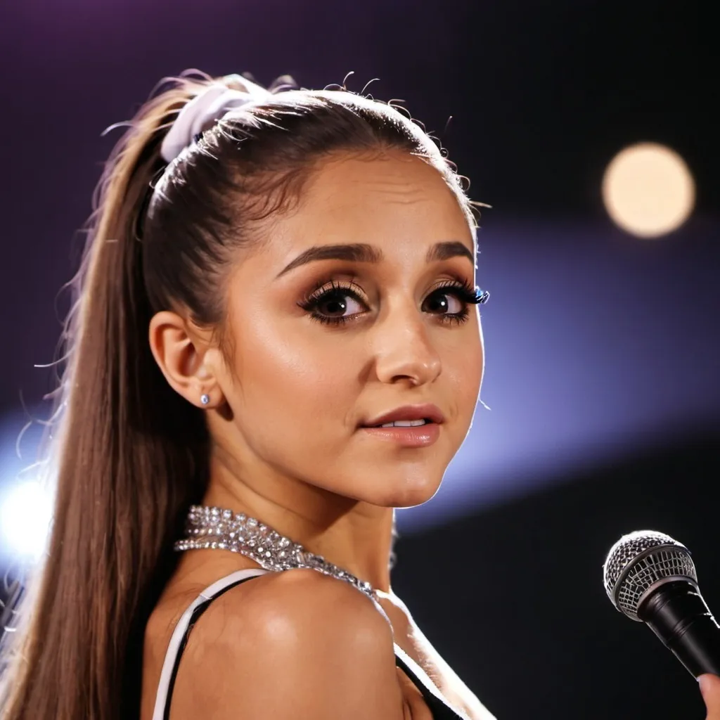 Prompt: Ariana grande, bokeh