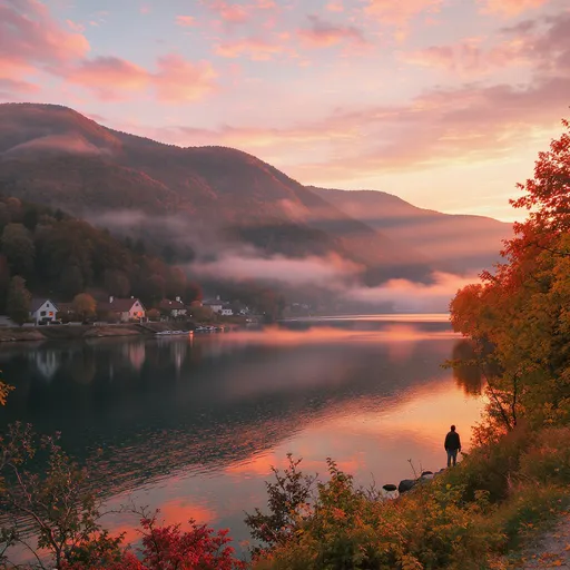 Prompt: Slovenia, Maribor, river, Pohorje