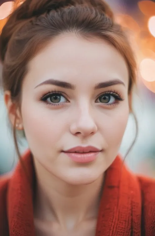 Prompt: A beautiful woman, bokeh