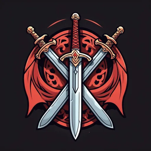 Prompt: cartoony logo of sword
