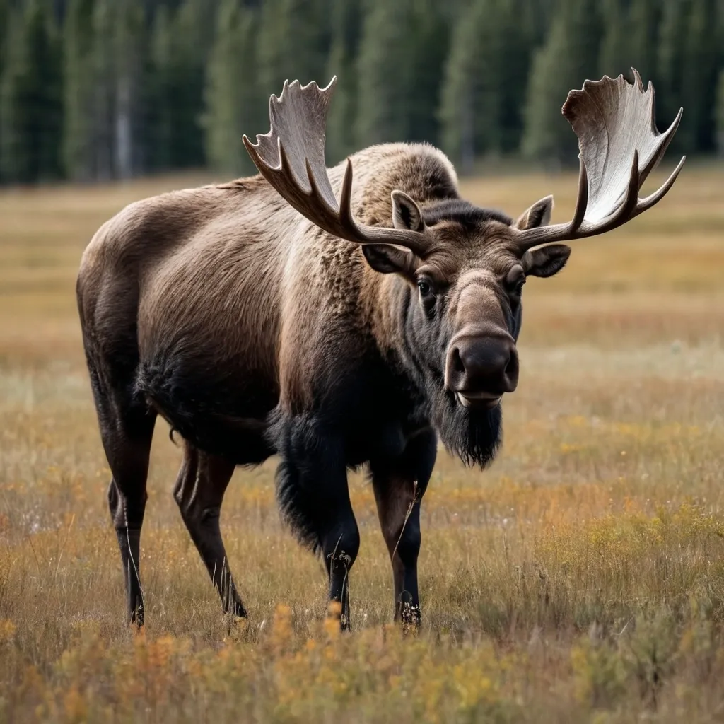 Prompt: A Buffalo Mixed With A Moose
