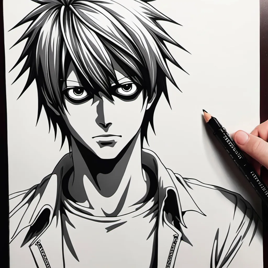 Prompt: death note drawing