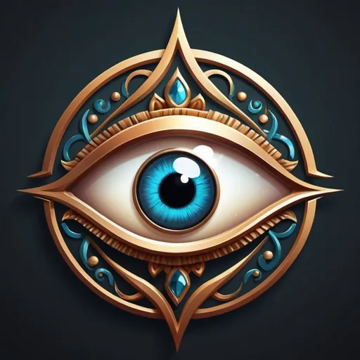 Prompt: a highly stylized eye symbol, symbolic style, 2D game asset