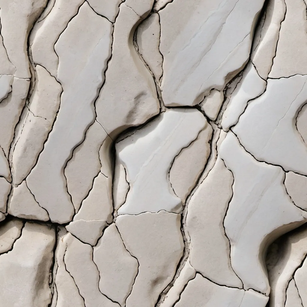 Prompt: a surface of rippled stone, white, close up view