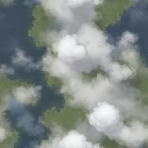 Prompt: map fog texture, game asset, area completely obscured by clouds