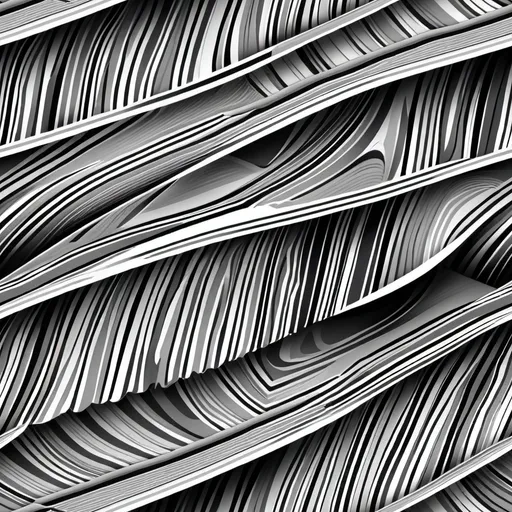 Prompt: striated pattern, curves, grey, ultra detailed