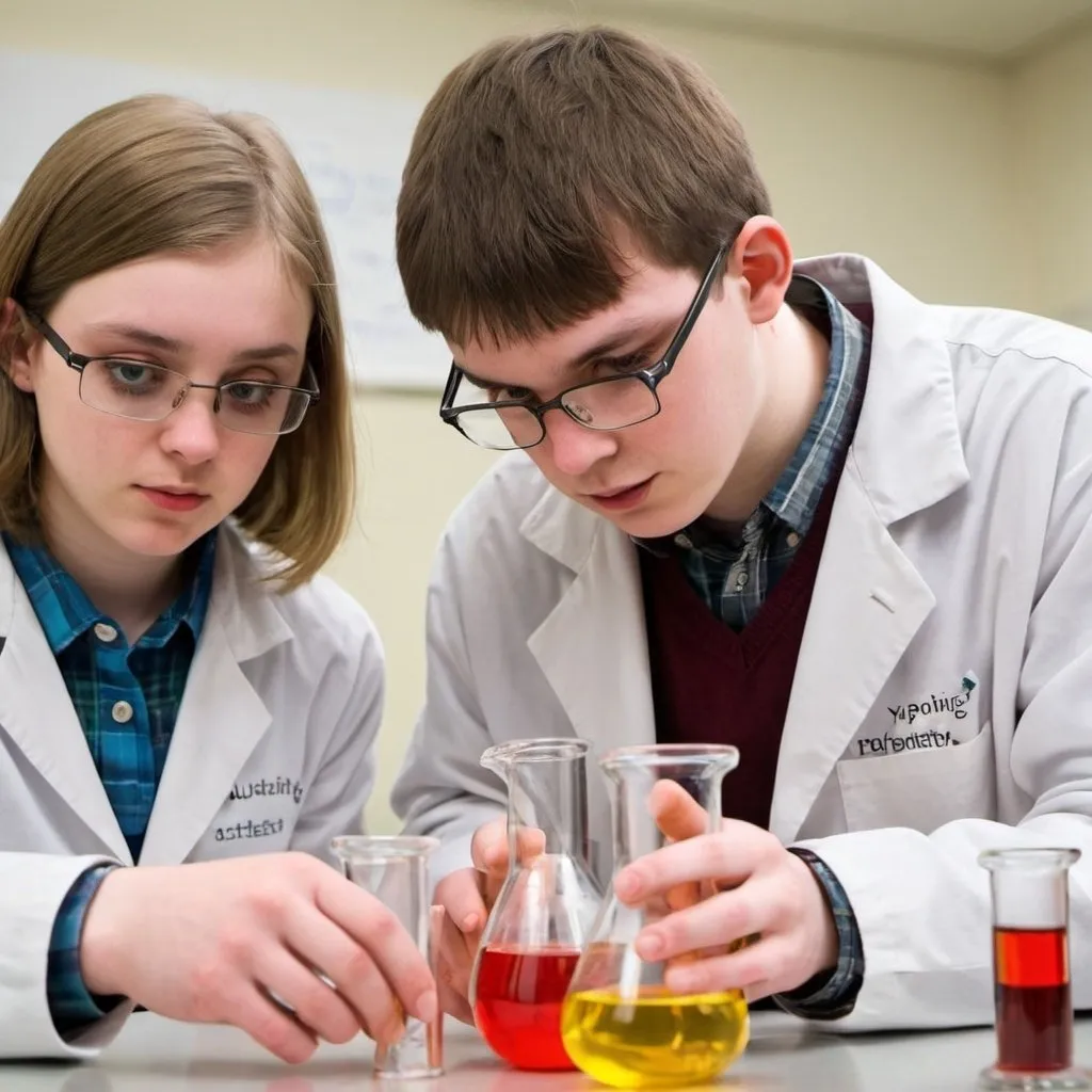 Prompt: Autistic chemistry students yapping