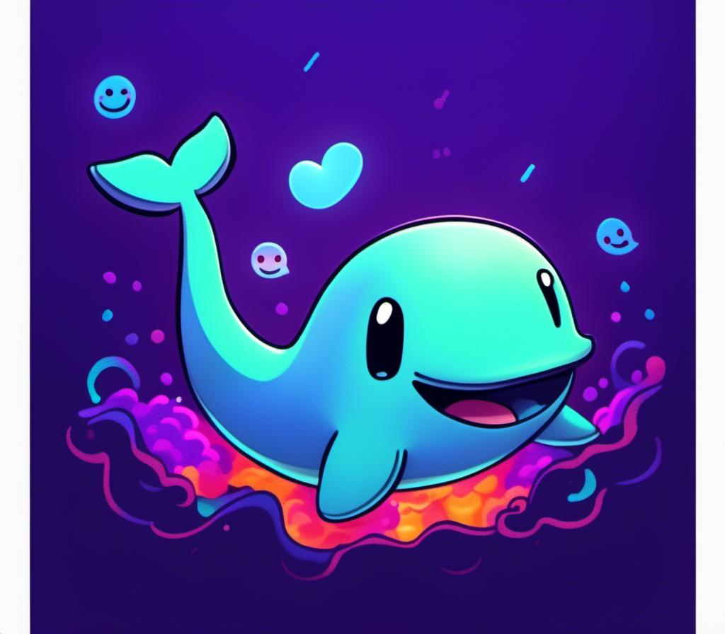 Prompt: <mymodel>(cartoony illustration of a confused and surprised whale), (modern world contradictions), (Telegram bots), (cryptocurrency mining), bright colors, playful atmosphere, whimsical expressions, dynamic composition, vivid details, imaginative background of digital currency icons, waves, a cheerful vibe with a touch of absurdity, ultra-detailed, high-quality.