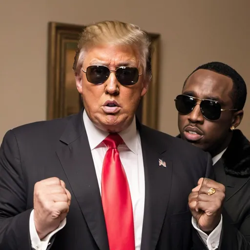 Prompt: "Puff Daddy" Sean Love Combs as Donald Trump