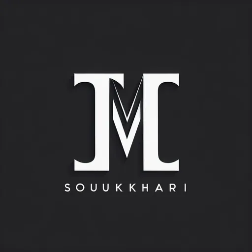 Prompt: A minimal, monochromatic and stylish logo Suitable for freelancing with intelligence Make an artificial one in which it is written F.M  in large and large letters, and below or next to it, the word is written Soukhrai in small letters.