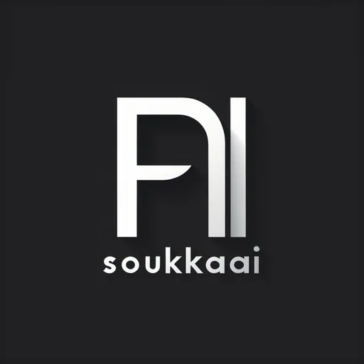 Prompt: A minimal, monochromatic and stylish logo Suitable for freelancing with intelligence Make an artificial one in which it is written F.M  in large and large letters, and below or next to it, the word is written Soukhrai in small letters.