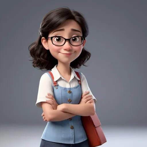 Prompt: Disney pixar character, 3d render style, Scoring teacher