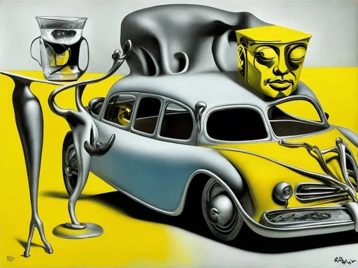 Prompt: Ice cube
Picasso 
Dali
Car
Yellow 
