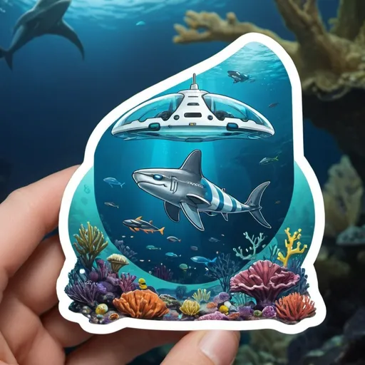 Prompt: sticker of subnautica