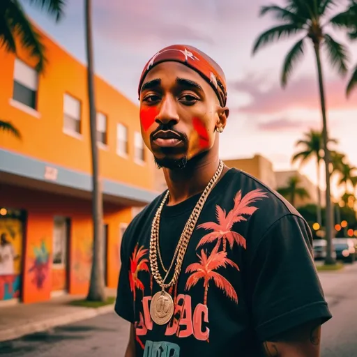 Prompt: tupac in fort lauderdale