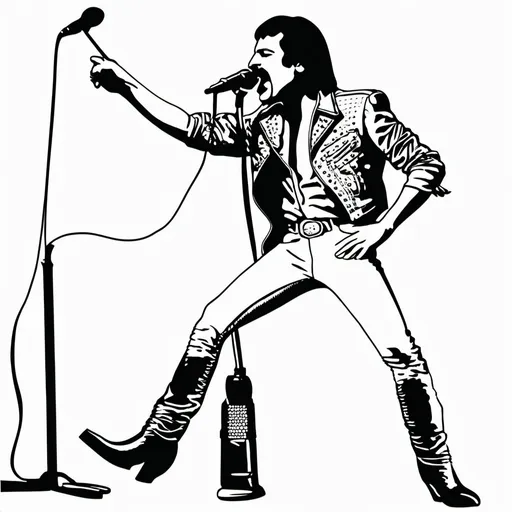 Prompt: freddie mercury microphone cowboy boots clipart



 

