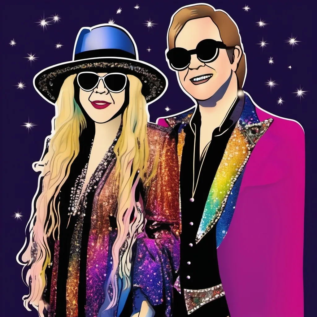 Prompt: stevie nicks elton john clipart


 

