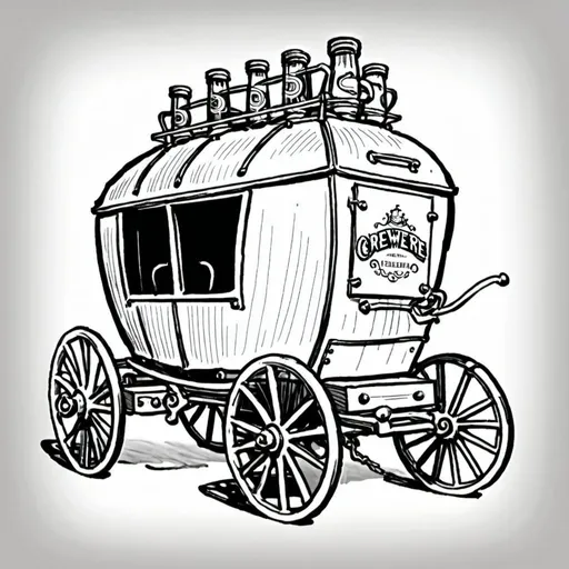 Prompt: brewerie carriage