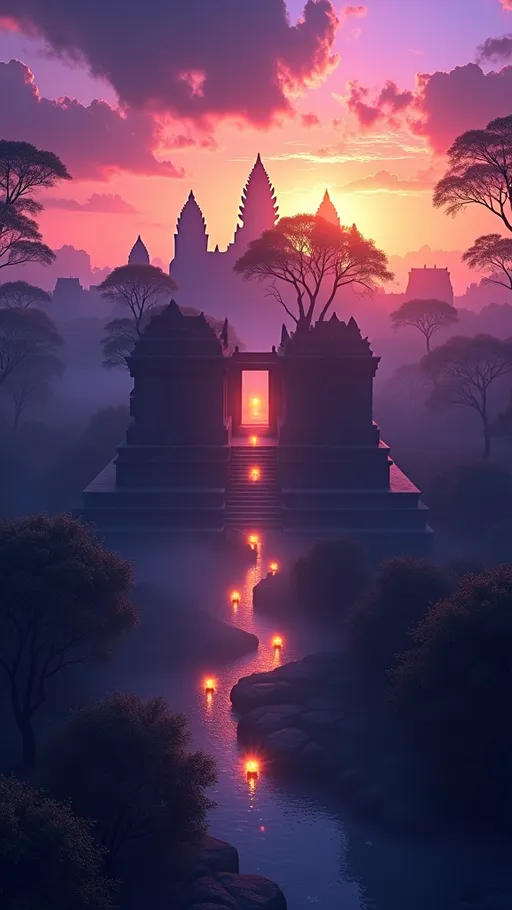 Prompt: Angkor Wat, Cambodia Go to 3D video