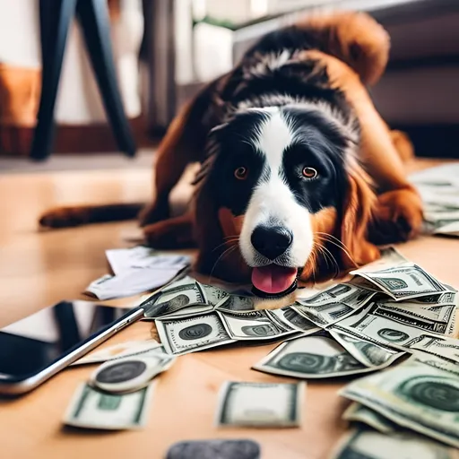 Prompt: Dogs-using-instagram-making-lots-of-money
