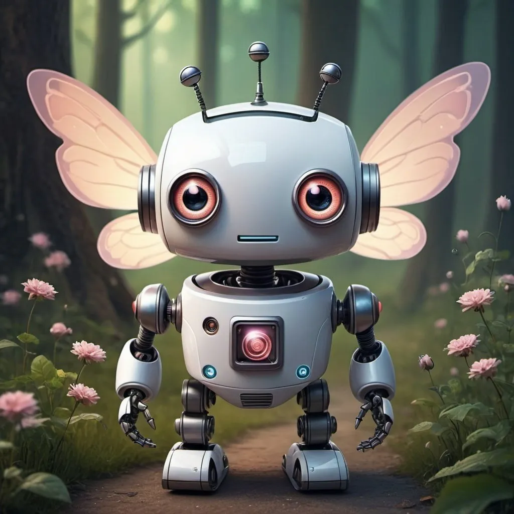 Prompt: a cute robot for a fairy tale
