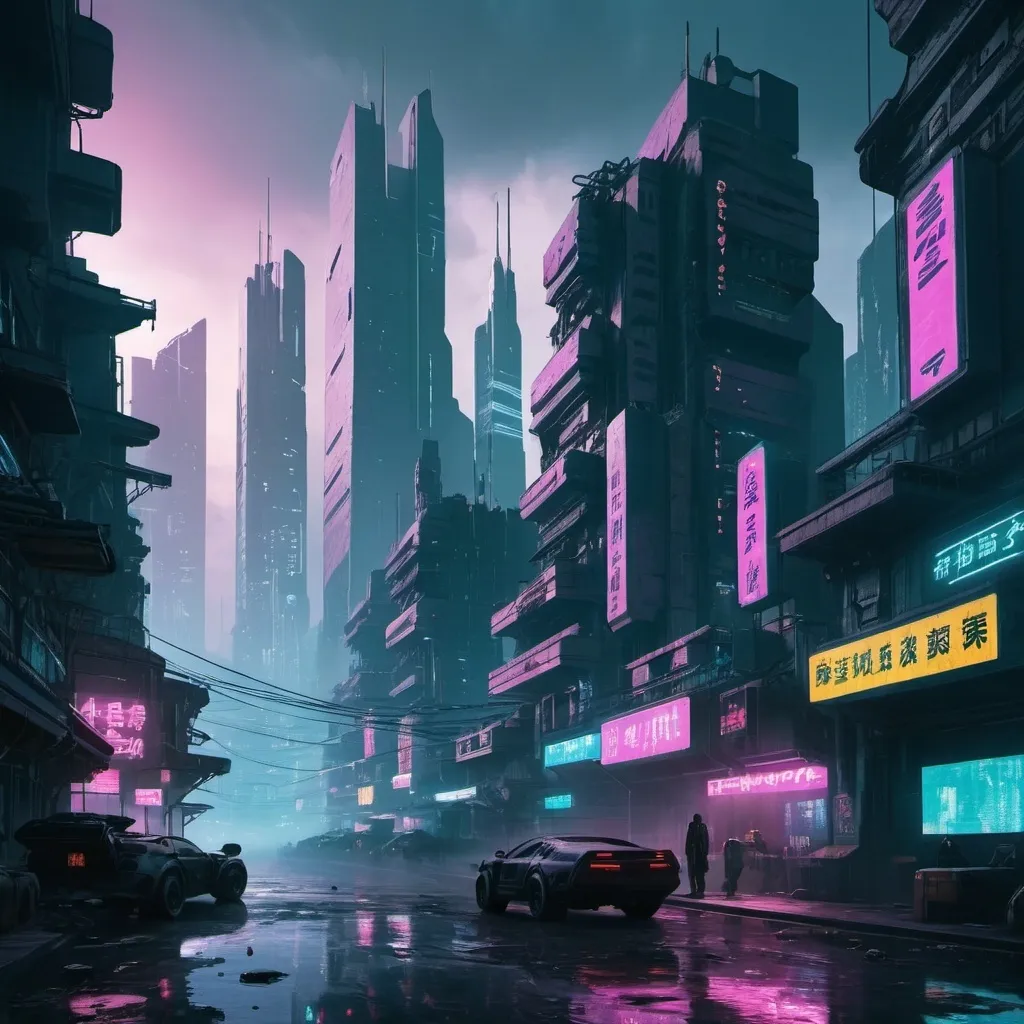 Prompt: Cyberpunk city