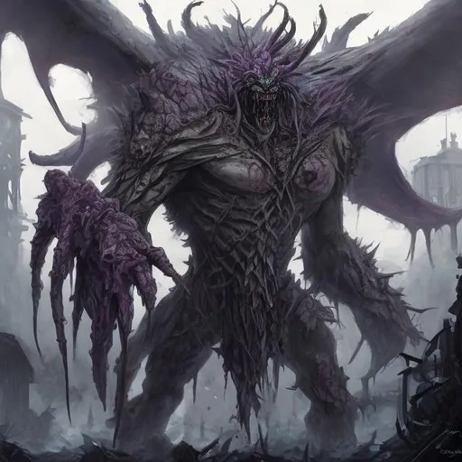 Prompt: Zephyralis, a monster born of war