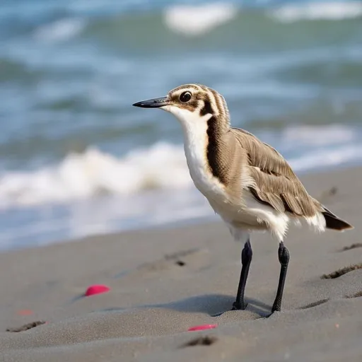 Prompt:  female, on beach