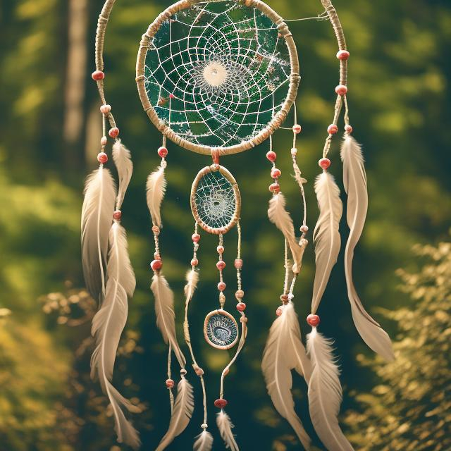 Prompt: Dream catcher in a wilderness setting like northern British Columbia Canada 