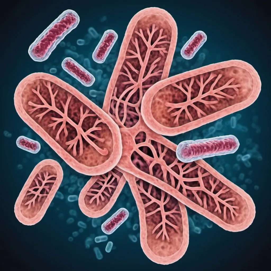 Prompt: Create a representative image of Mycobacterium tuberculosis to use as an illustration in a paper.