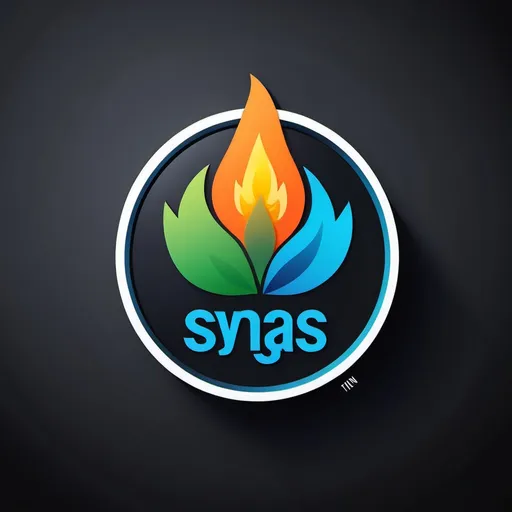 Prompt: Natural gas to syngas then to gasoline logo